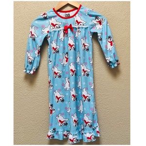 Frosty The Snowman Holiday Granny Flannel PJ Dress Girl Size XS